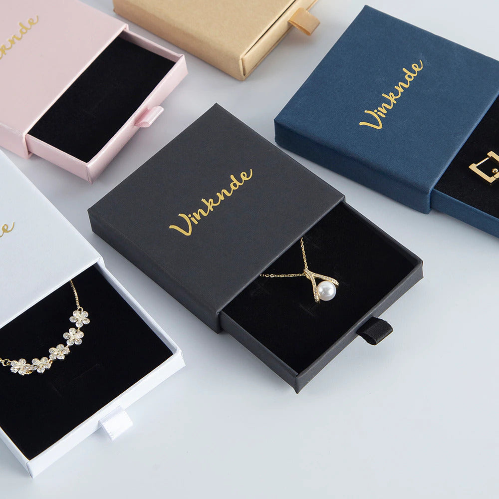Unique Luxury Custom Logo Sliding Cardboard Paper Gift Jewellery Travel