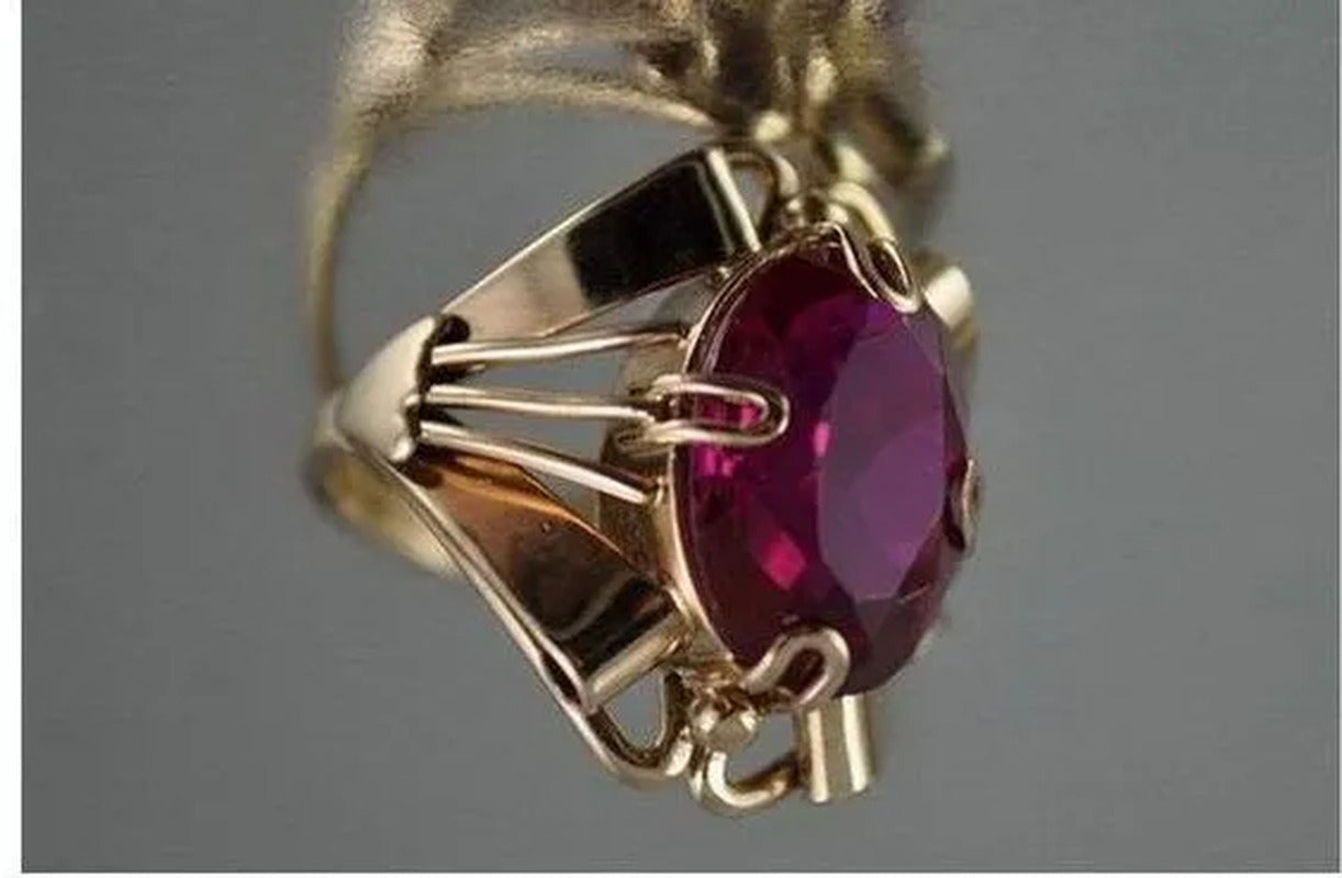 Women Ring Red Ruby Jewelry Anniversary Proposal Promise Gift Bride Engagement W