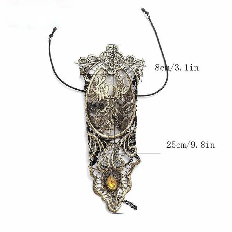 Women Steampunk 1Pc Fingerless Gloves Hollow-Out Bracelet for Dress Accessories