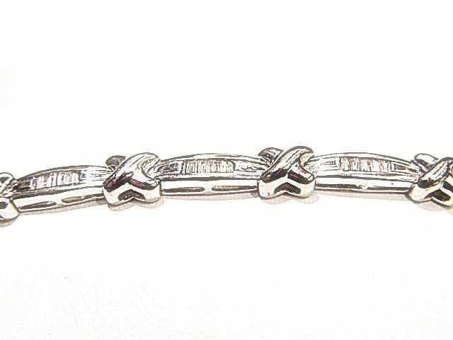 X BAGUETTE DIAMOND CHANNEL TENNIS BRACELET 1.00 CT H SI2 14 K GOLD
