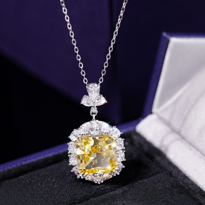 Women'S Light Luxury 925 Sterling Silver Moissanite Diamond Necklace