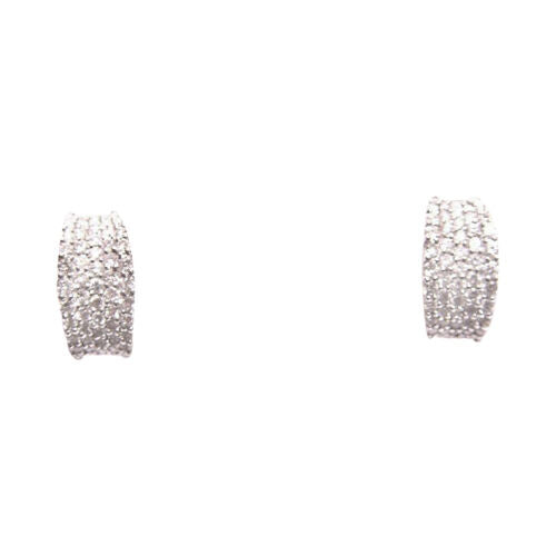 1.54 CT DIAMOND ROUND BRILLIANT SH HUGGY EARRING 18 K