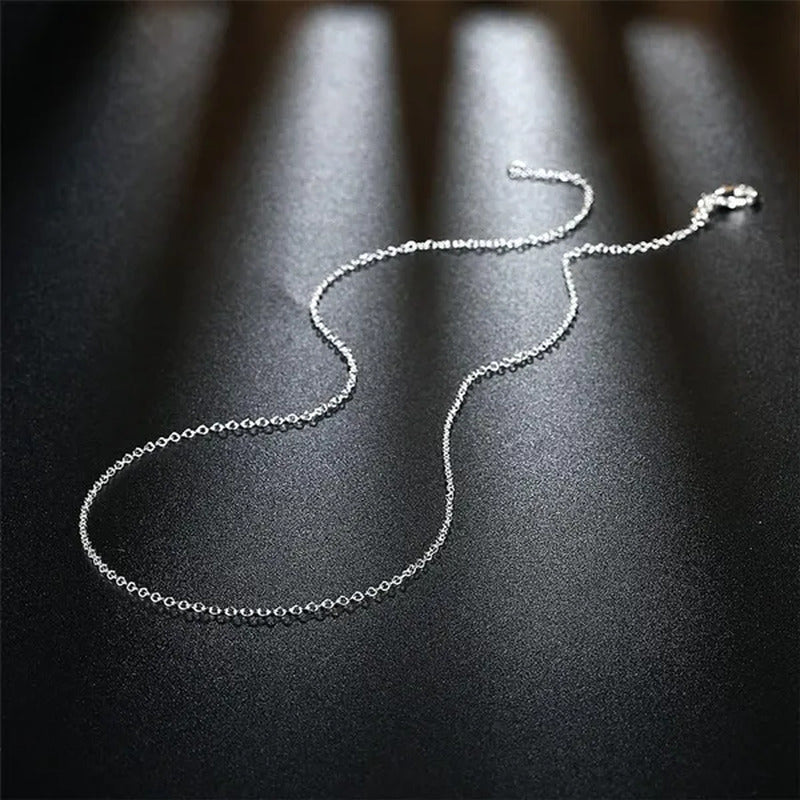 Wholesale Price High Quality 5Pcs/Lot Simple Fashion 925 Silver 1Mm Basic Chain