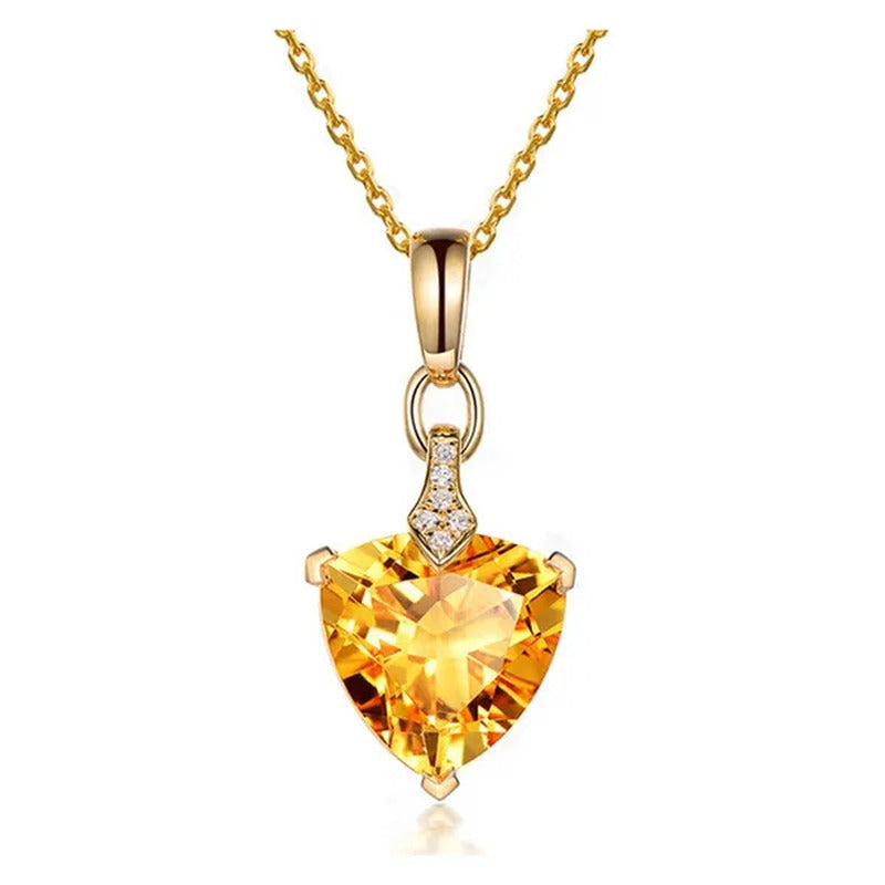 Women'S Fashion Decorative Jewelry Citrine Bracelet 18K Golden Diamond Ring Yell