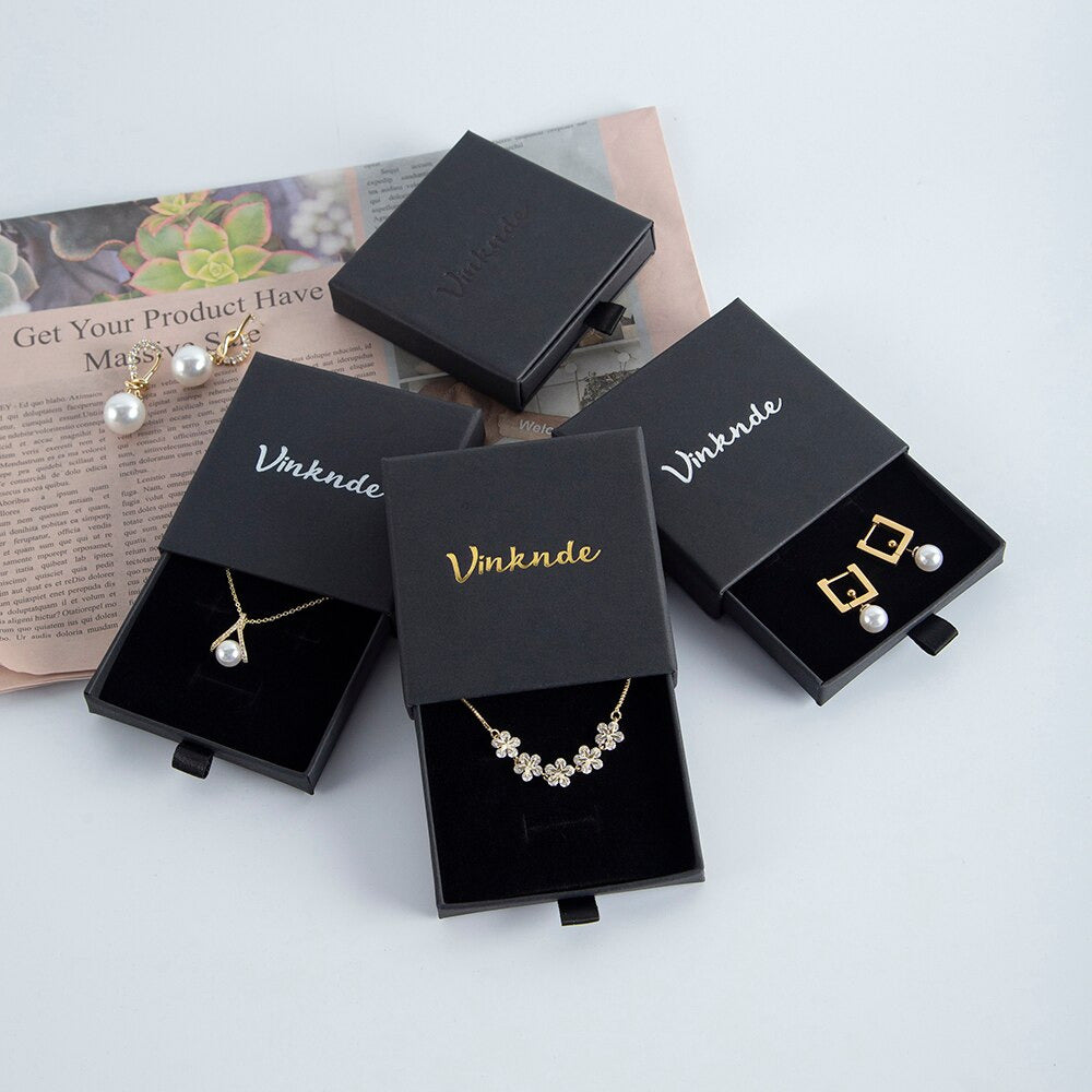 Unique Luxury Custom Logo Sliding Cardboard Paper Gift Jewellery Travel