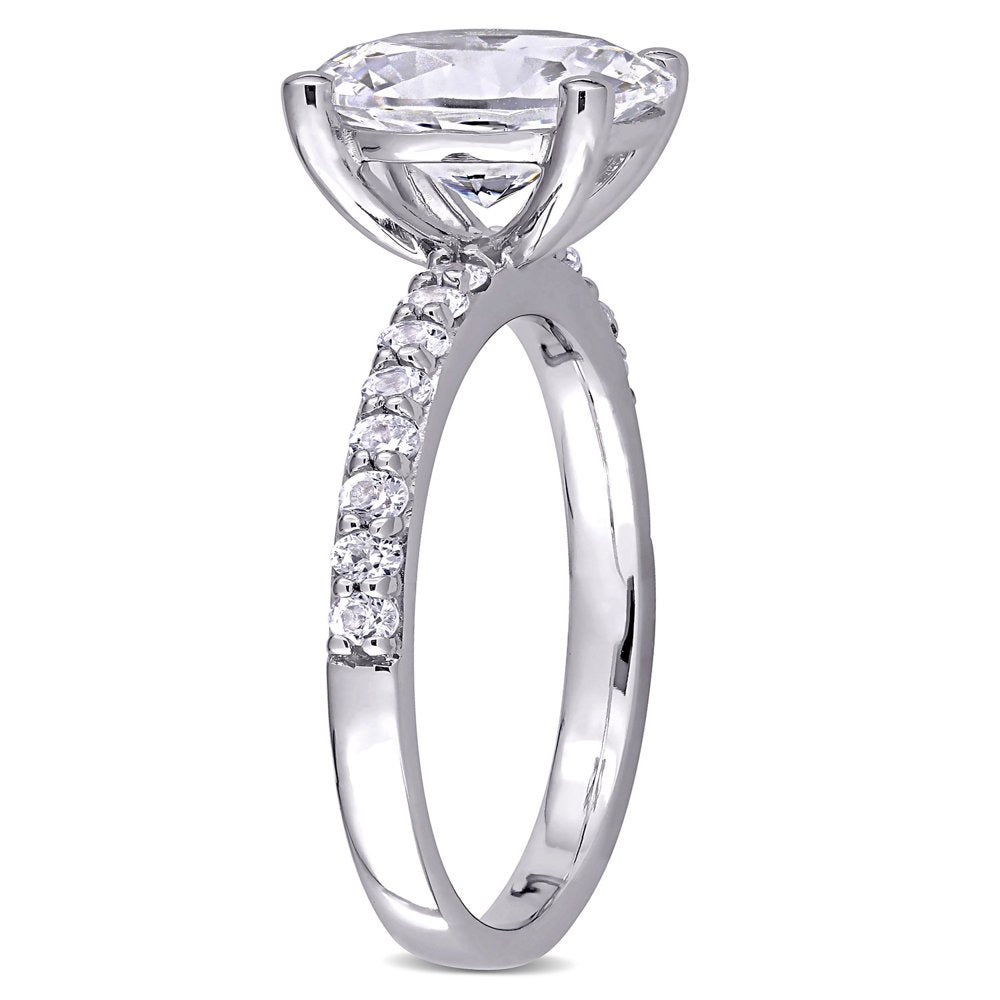 Miabella Women'S 2-3/4 Carat T.G.W. Round-Cut Created White Sapphire 10K White G