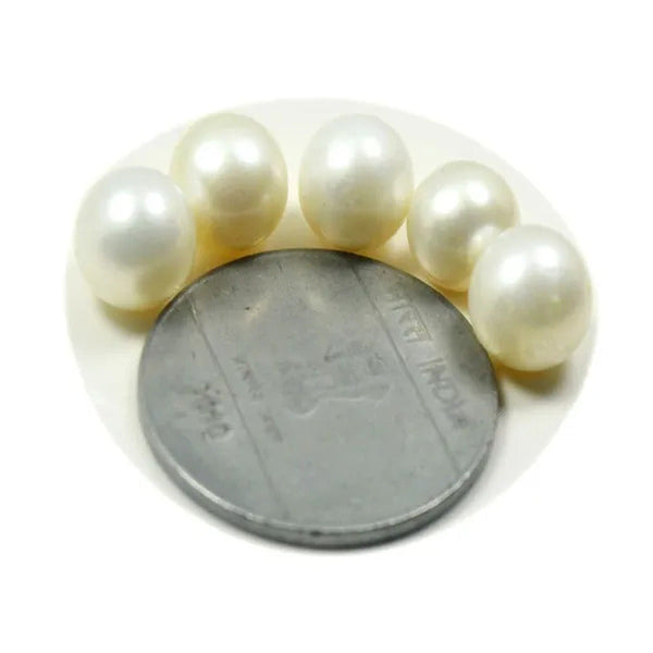 Real South Sea Pearl Gemstone Total 25 Carat 5 Pcs Cabochon Astrology White Lot