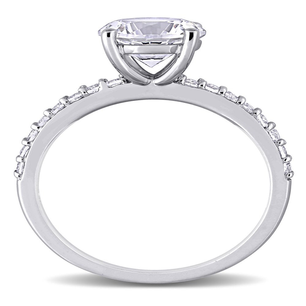 Miabella Women'S 2-3/4 Carat T.G.W. Round-Cut Created White Sapphire 10K White G