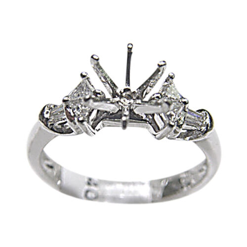 4 TRILLION 2 BAGUETTE DIAMOND SETTING 6 PRONG FOR A 7MM DIAMOND