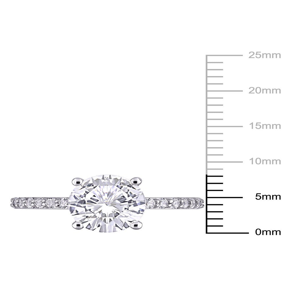 Miabella Women'S 2-3/4 Carat T.G.W. Round-Cut Created White Sapphire 10K White G