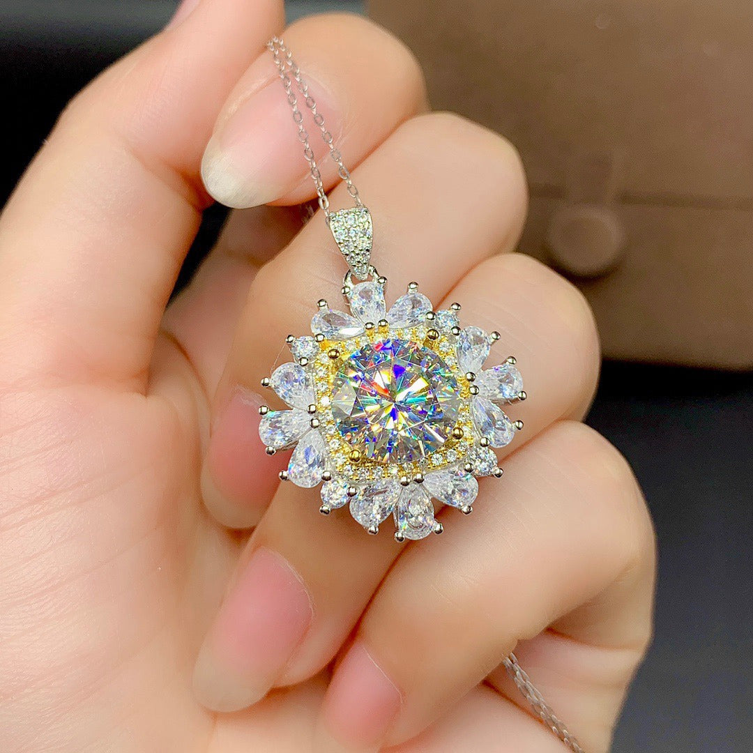 Women'S Moissan Diamond Ring Pendant Set