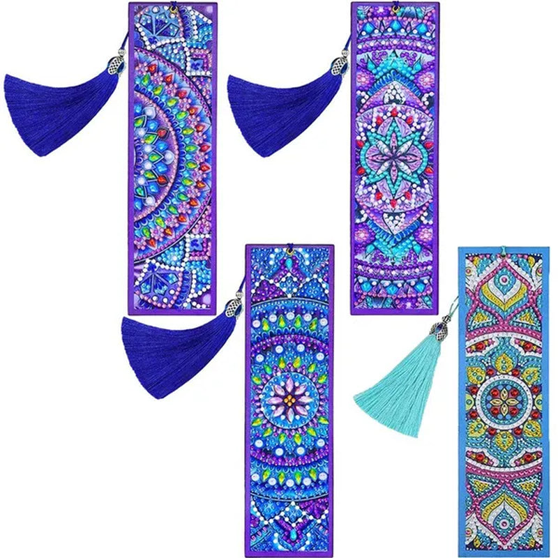 5D Diamond Bookmark Kits DIY Special Shaped Painting Bookmark with Tassel Craft Supplies