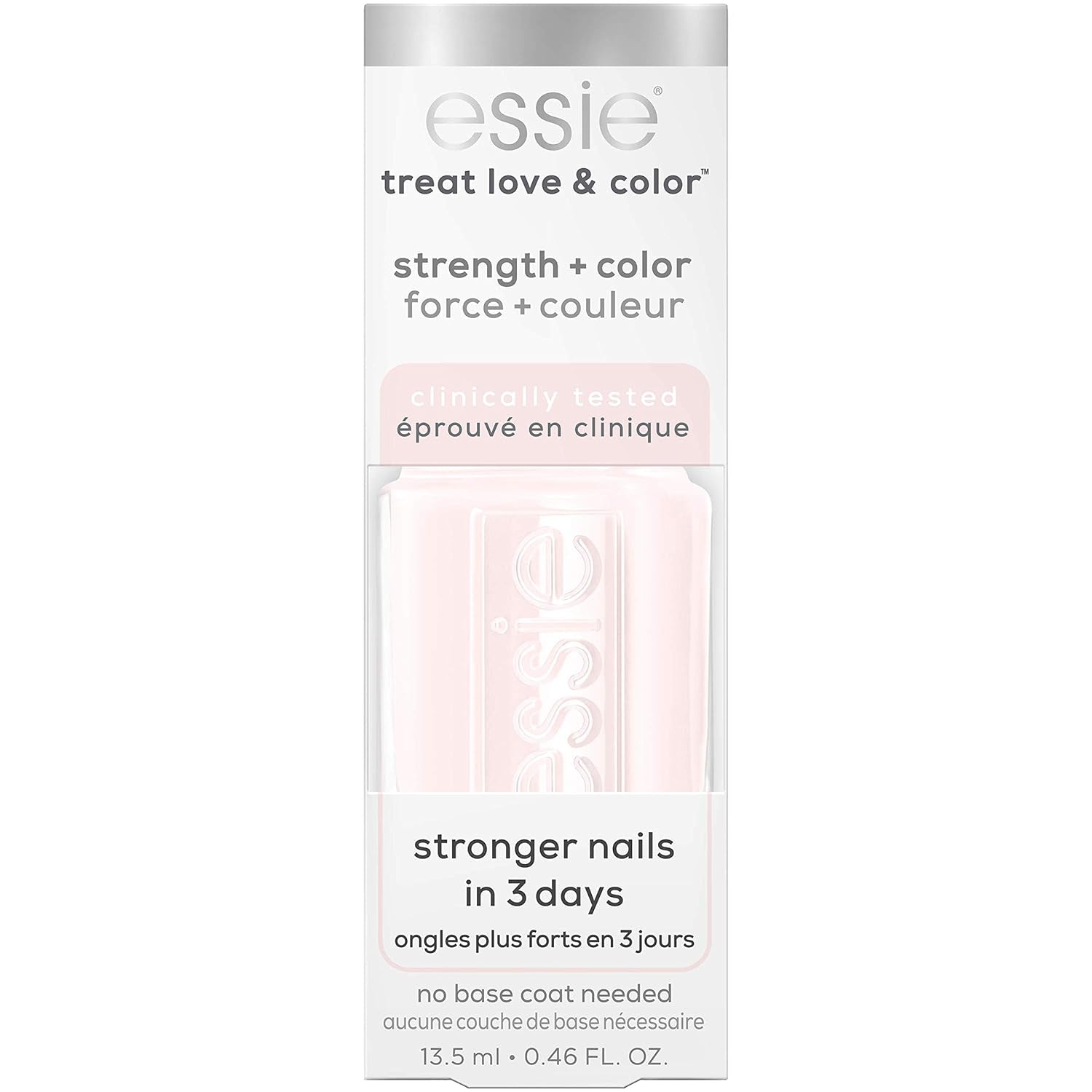 Treat,Love and Color, Strength and Color Nail Care Polish, Sheers to You, Sheer Pink, 0.46 Ounce
