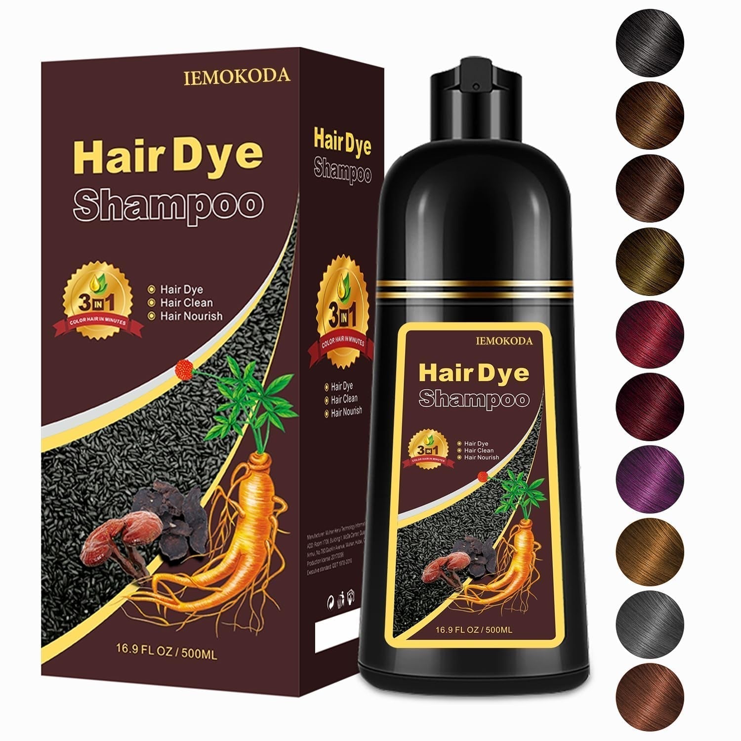 Hair Dye Shampoo , Dark Coffee Hair Dye, Dark Coffee Hair Shampoo