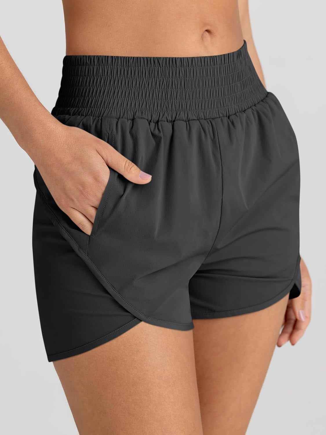 Womens Athletic Shorts High Waisted Running Shorts Gym Workout Shorts Casual Comfy Sport Shorts with Pockets 2025