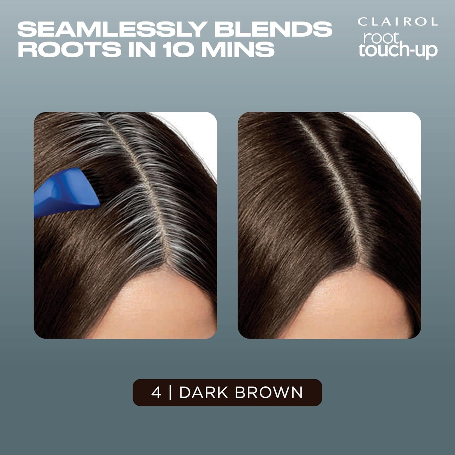 Root Touch-Up by Nice'N Easy Permanent Hair Dye, 4 Dark Brown Hair Color, Pack of 2