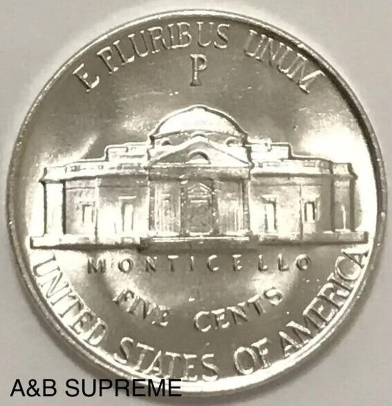 (1) 1942-1945 Jefferson War Nickel from OBW Roll Estate CH-GEM Bu Unc 35% Silver