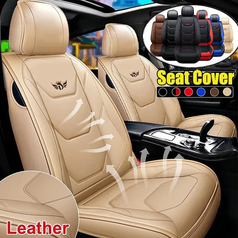 Universal 5D PU Leather Front Seat Cover Car Seat Mat Waterproof Car Seat Protector Breathable