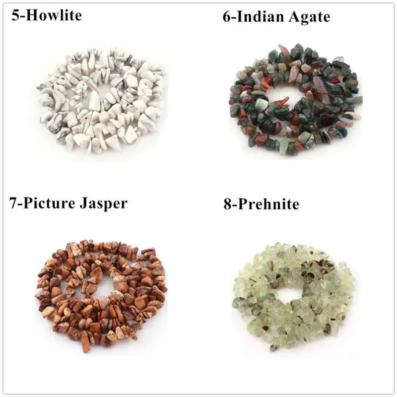 Natural Stone 3-5-8MM Irregular Shape Freeform Chip Bead Tiger Eye Amethysts Agates Lapis lazuli For Jewelry Making DIY Bracelet