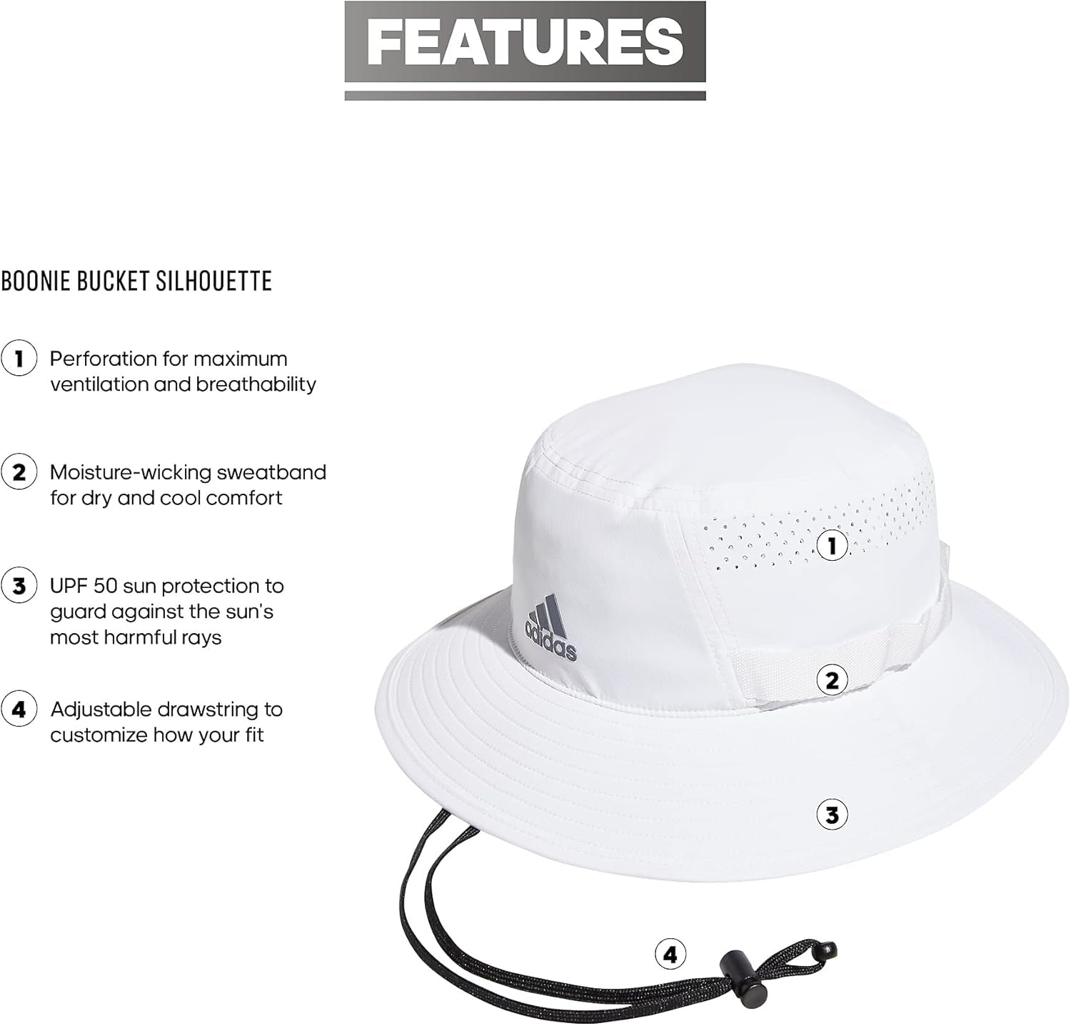 Men'S Victory Bucket Hat Outdoors and Sideline Wide Brim Style for Sun Protection