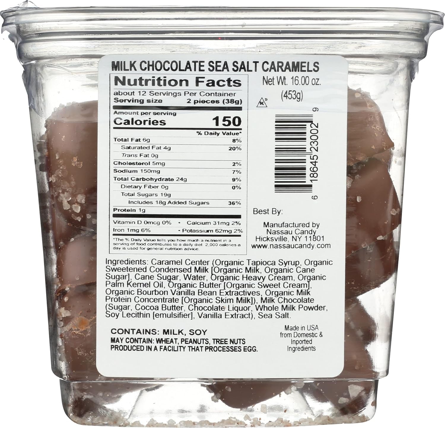 Milk Chocolate Sea Salt Caramels, 16 OZ