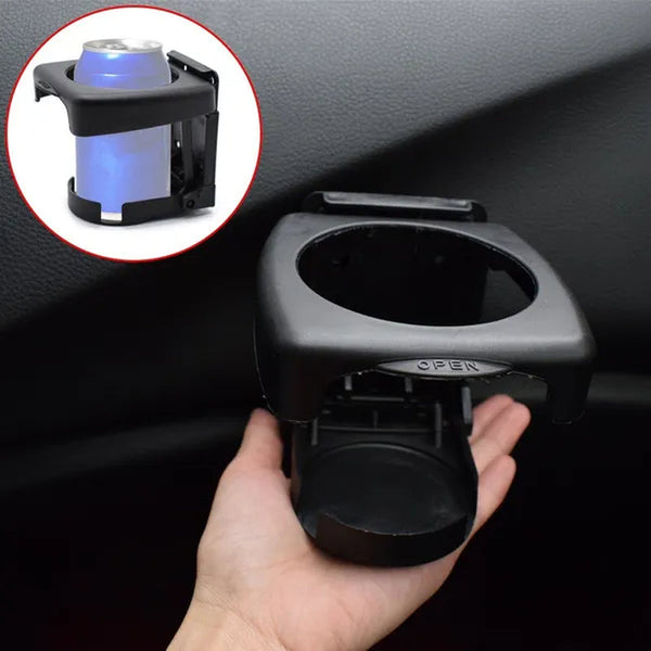 Xukey® Universal Multifunctional Car cup holder Drink Holder ABS Plastic Drink Holder Folding Bottle Holder Car Styling Black