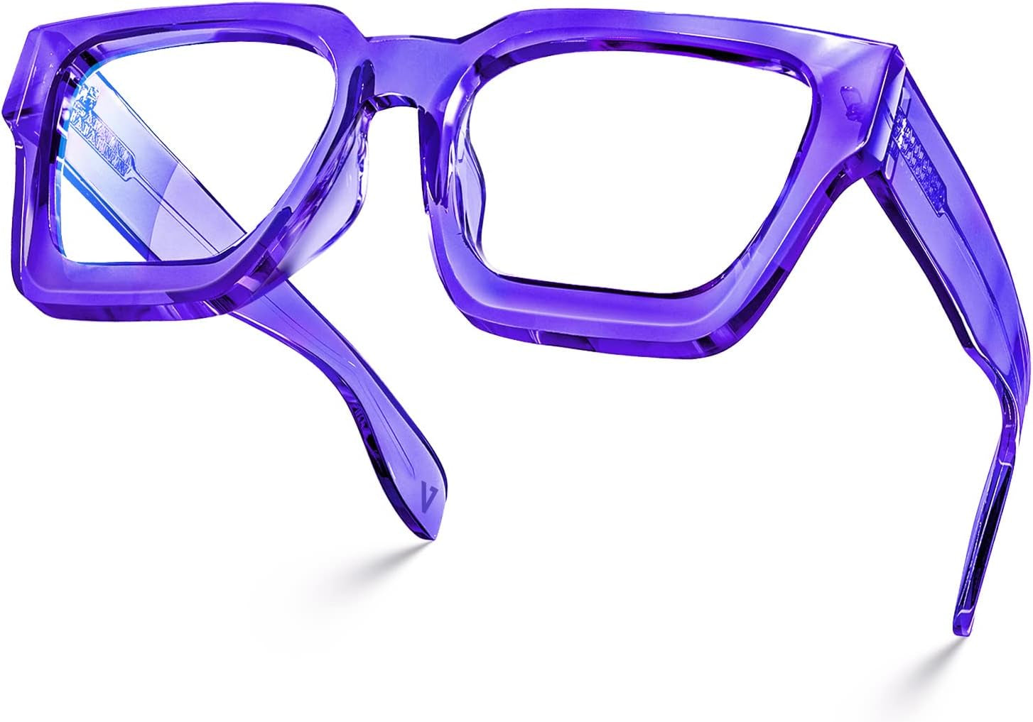 Blue Light Blocking Glasses Rectangle Chic Preppy Look MultiColor Frame for Women Men RIVER