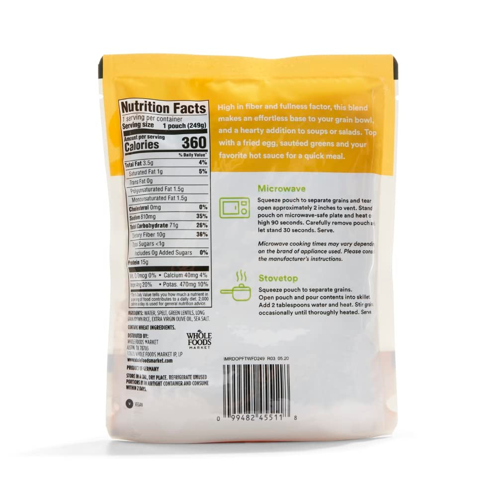 , Spelt Green Lentils & Brown Rice, 8.8 Ounce