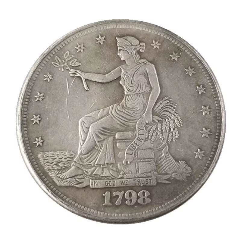 1Pc Replica Handicrafts American S Sit on the Flower Foreign Commemorative Coins Antique Silver Dollars