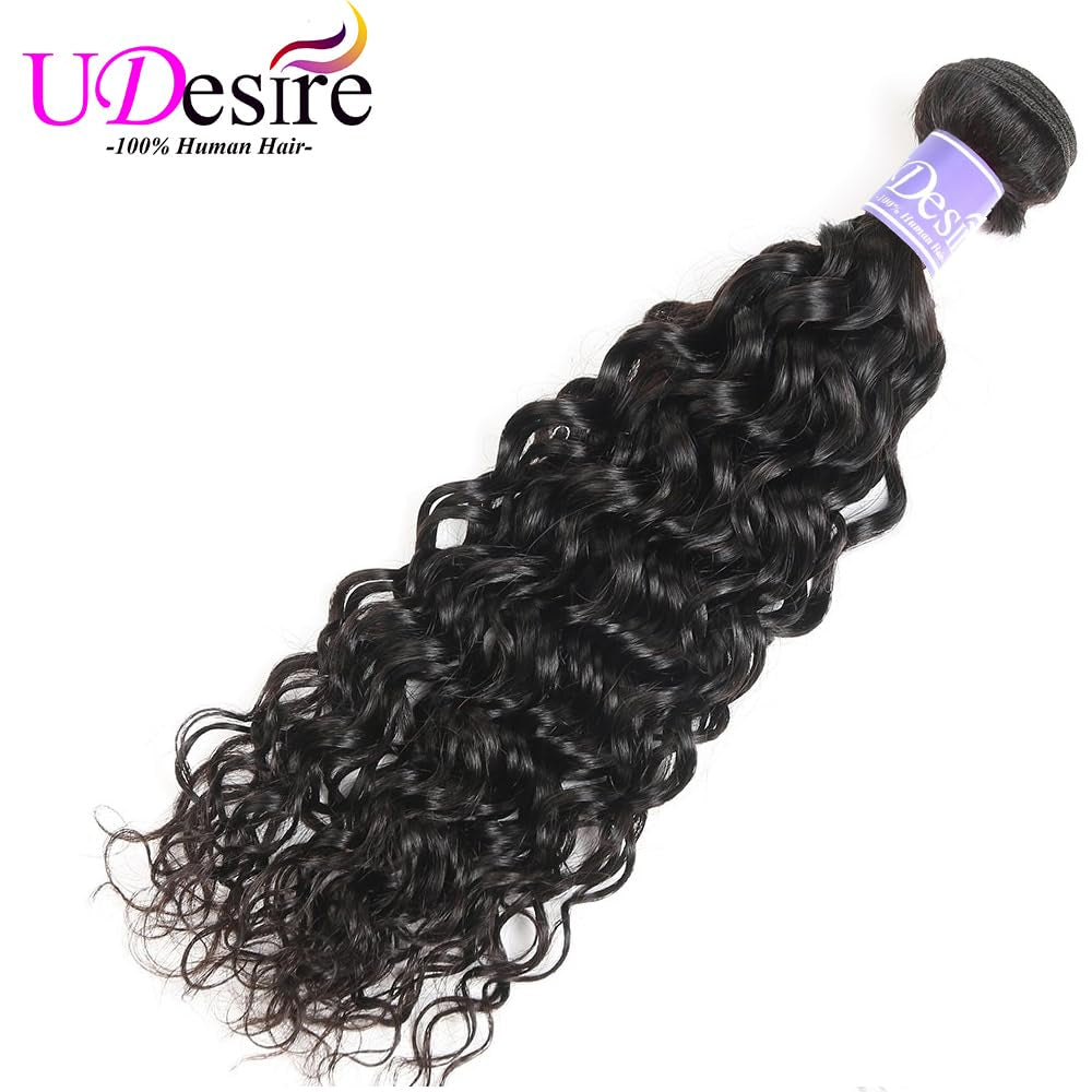 10A Brazilian Water Wave Human Hair Bundle 1 Bundle 100G 20Inch Water Wave Hair Extensions Curly Wave Bundles 1B# Color Brazilian Water Wave Human Hair Weave