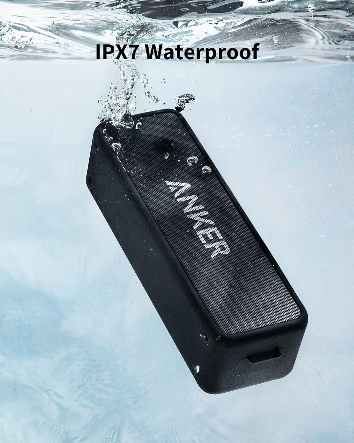 Soundcore 2 Portable Bluetooth Speaker with IPX7 Waterproof, 24-Hour Playtime, Wireless Stereo Pairing, 12W Stereo Sound, Bluetooth 5, Bassup, Electronics for Home, Shower, Outdoors, Travel