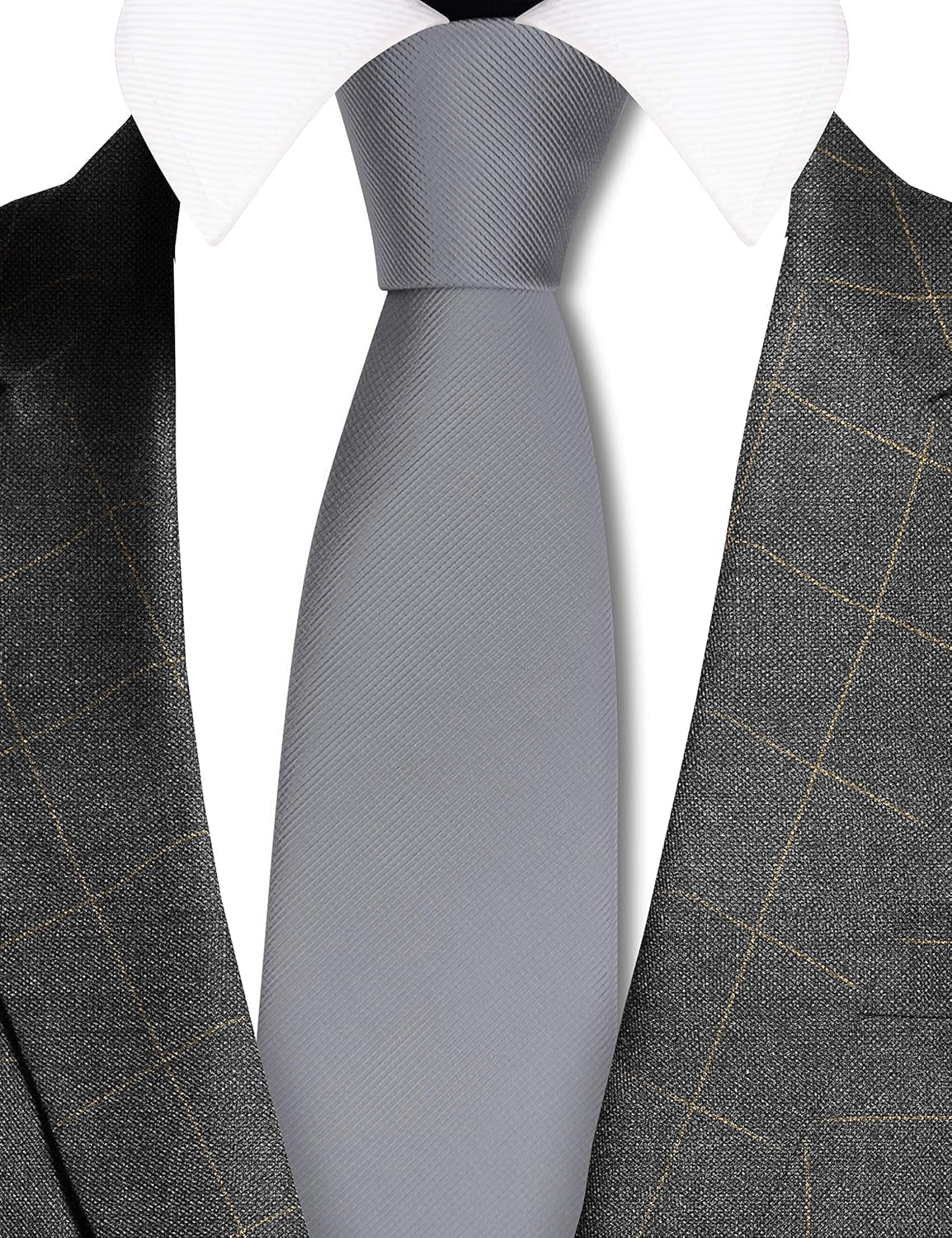 Classic New 3.15"（8Cm） Men'S Solid Color Necktie Wedding Business Tie + Gift Box