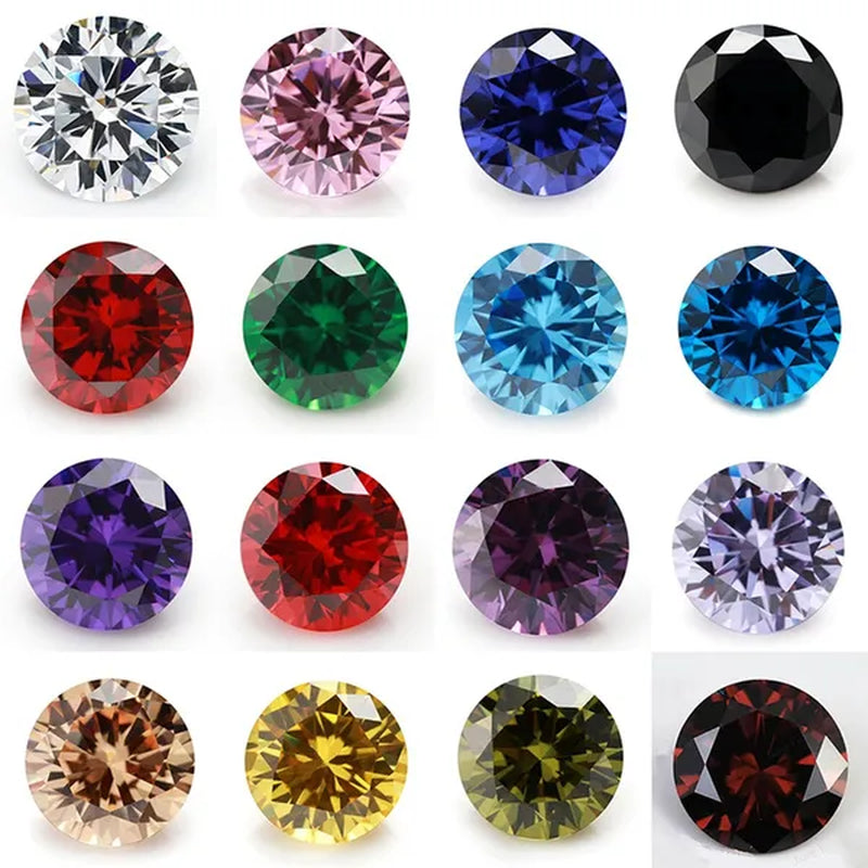 6.5Ct Loose Gemstone round Cut Cubic Zirconia Stone Jewelry Production Craft Bead Grade VVS 10.0 Mm/0.393Inch