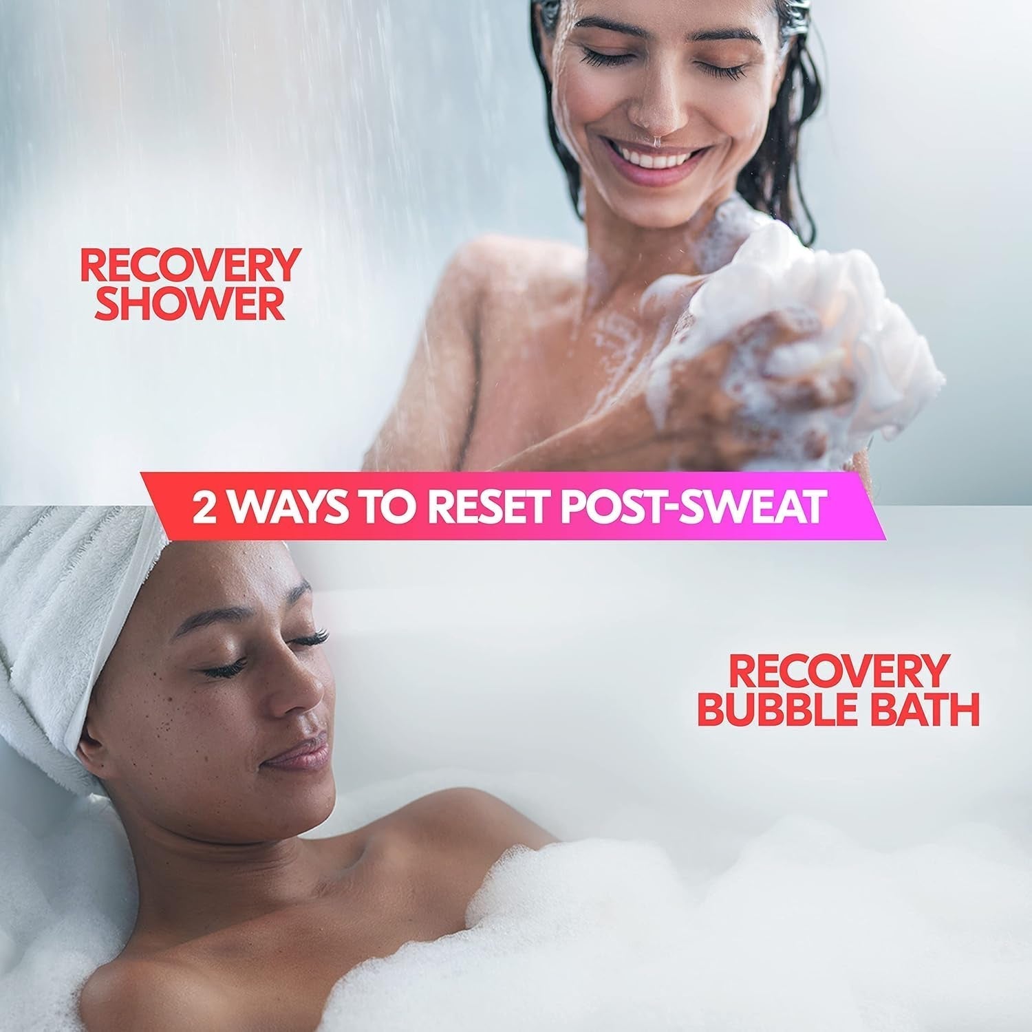 Maximum Recovery Body Wash and Soak Post-Workout Recovery Skincare Routine Tart Cherry + Epsom Salt + Electrolytes Bath and Body Product 22 Oz, Pack of 4
