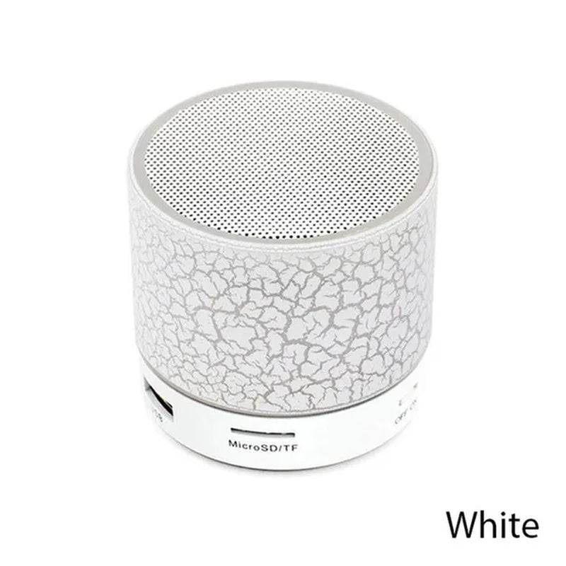 Mini Portable Bluetooth Wireless Speakers Car Audio Dazzling Crack LED Lights