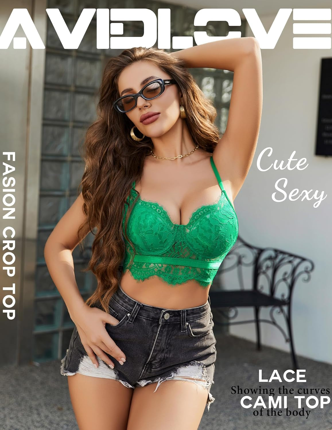 Lace Bralettes for Women Y2K Strap Bustier Cami Top V Neck Camisole Lingerie