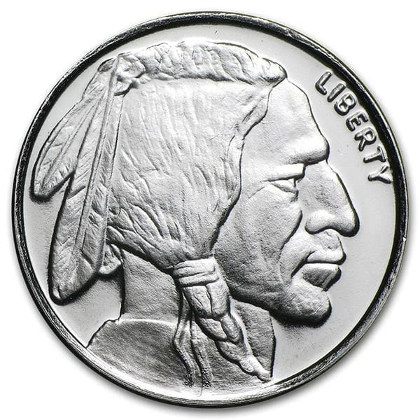 1/4 Oz Buffalo SILVER Round, .999 Pure Masters Coins