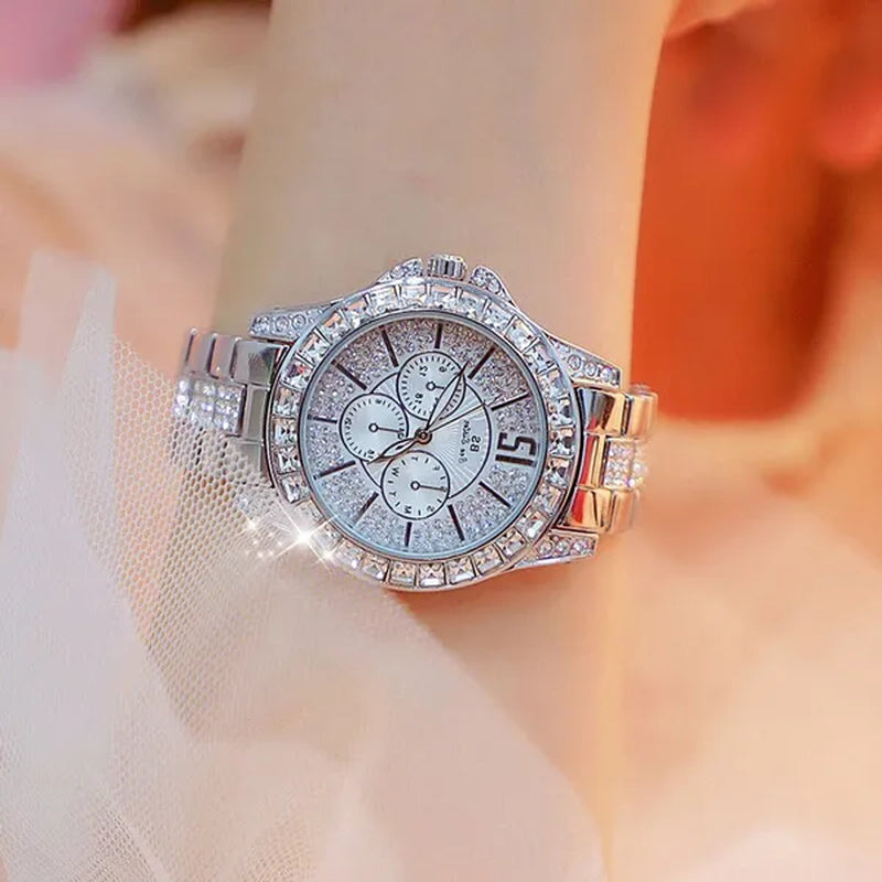 Fashion Women Watches Luxury Brand Watch Bracelet Quartz Diamond Rose Gold Ladies Wrist Watches For Women Wristwatch montre femme