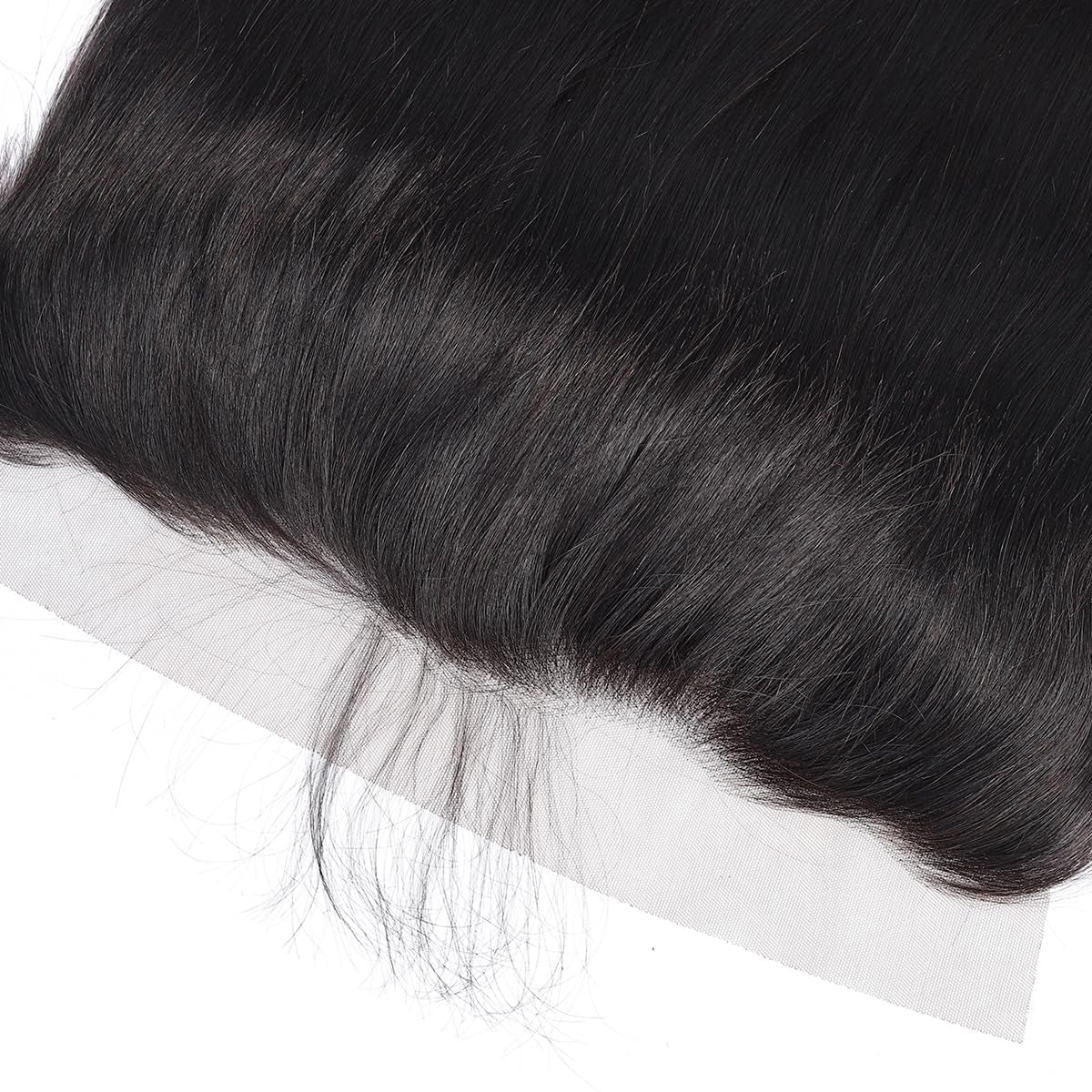 Straight HD Lace Frontal 13X4 Human Hair 18 Inch Free Part Hand Tied 150% Density Ear to Ear Pre Plucked with Baby Hair Natural Color