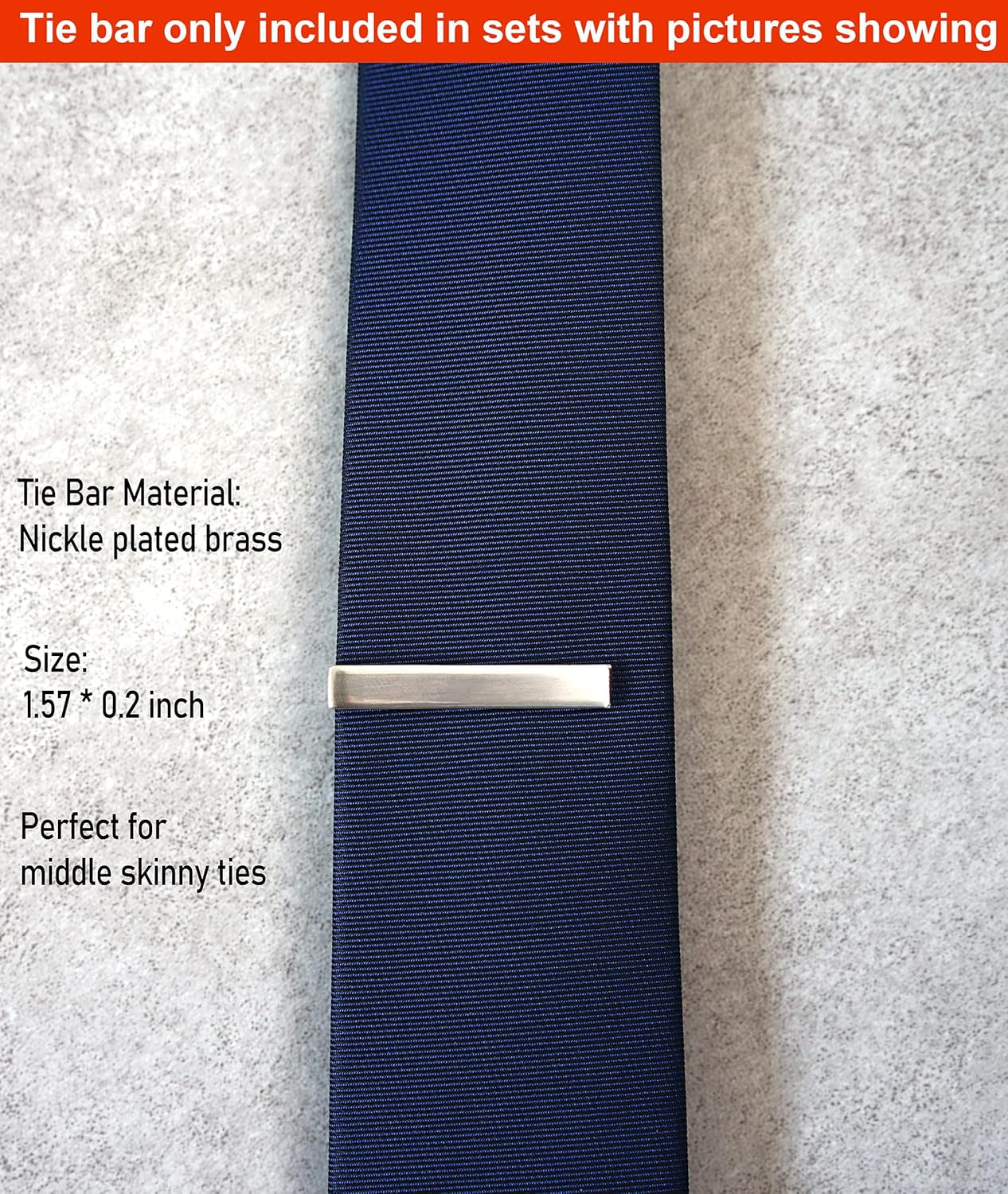 Skinny Solid Ties for Men, 2.5 Inch Slim Plain Neckties 4-Pack