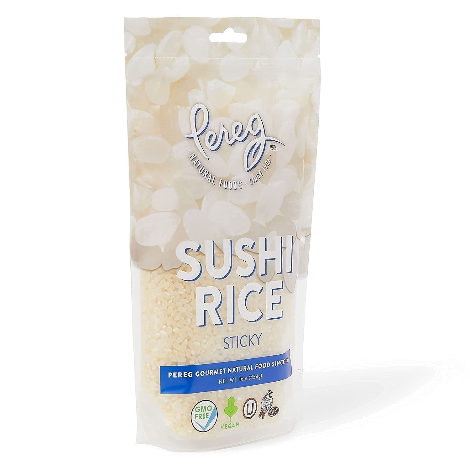 Natural Foods Sushi Rice (16 Oz/Bag X 6 Pack) - White Sticky Short Grain - Vegan, Non-Gmo, Made in USA, - Sushi, Rice Ball, and Everyday Japanese Dishes - Resealable Packaging