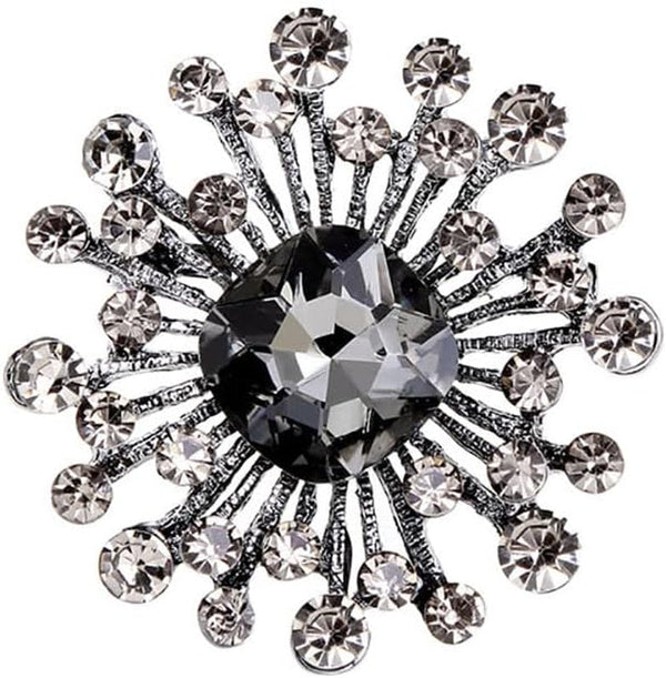 Crystal Diamond Brooch for Women, Rhinestone Sweater Buckle for Outerwear, Scarf Buckle for Women, Lapel Pin for Corsage Badge Needle, Dress, Fabric, Hat, Bag, and Other Accessories