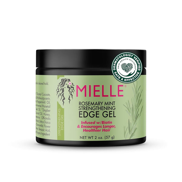 Rosemary Mint Strengthening Edge Gel, Biotin & Essential Oil Hair Styling Treatment, 2 Ounces