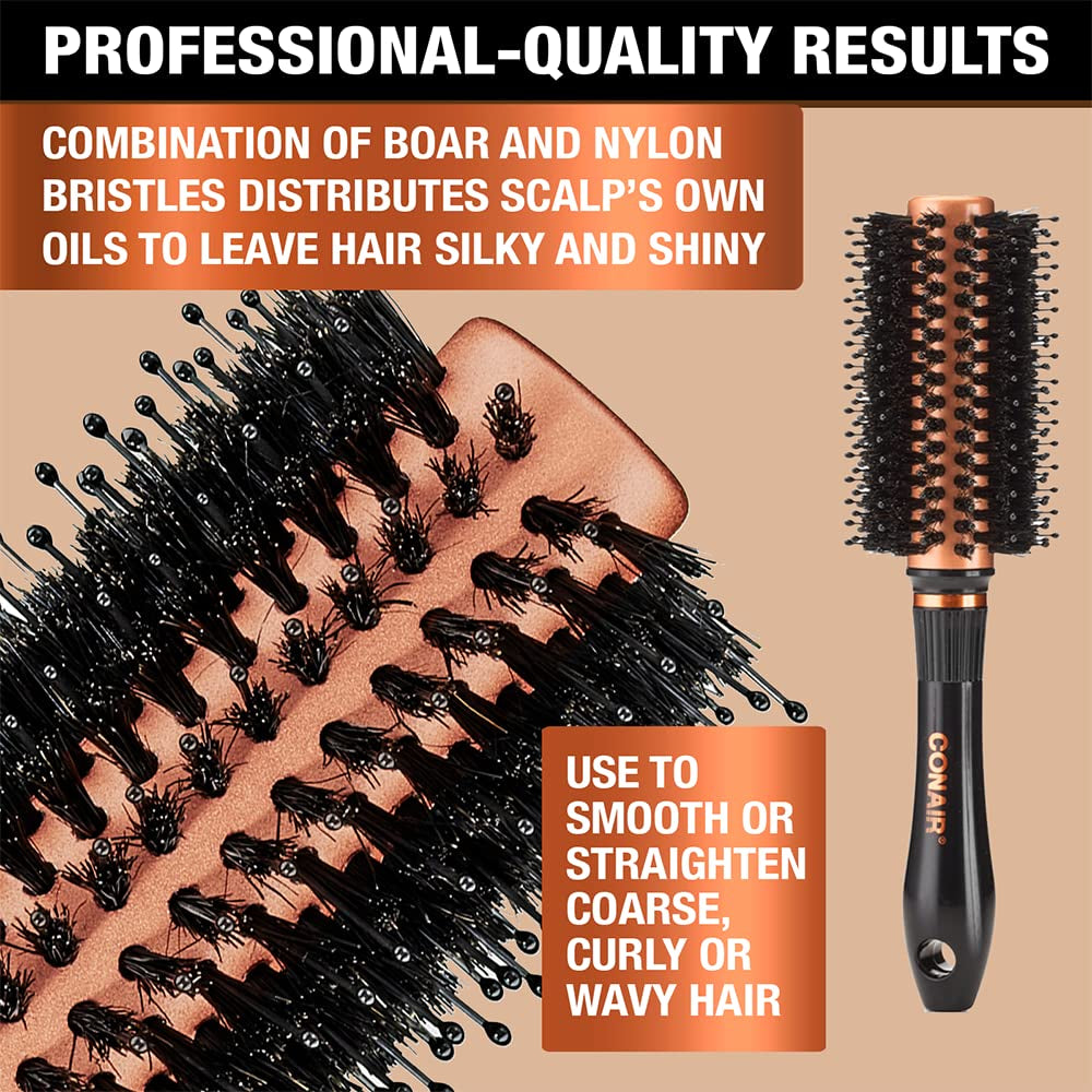 Copper Collection round Hair Dryer Brush - Blow Out Styler for Voluminous Looks