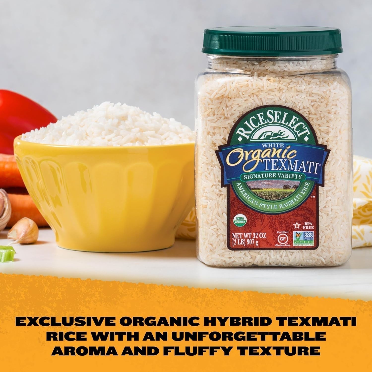 Organic Texmati White Rice, 32 Ounce (1 Count)