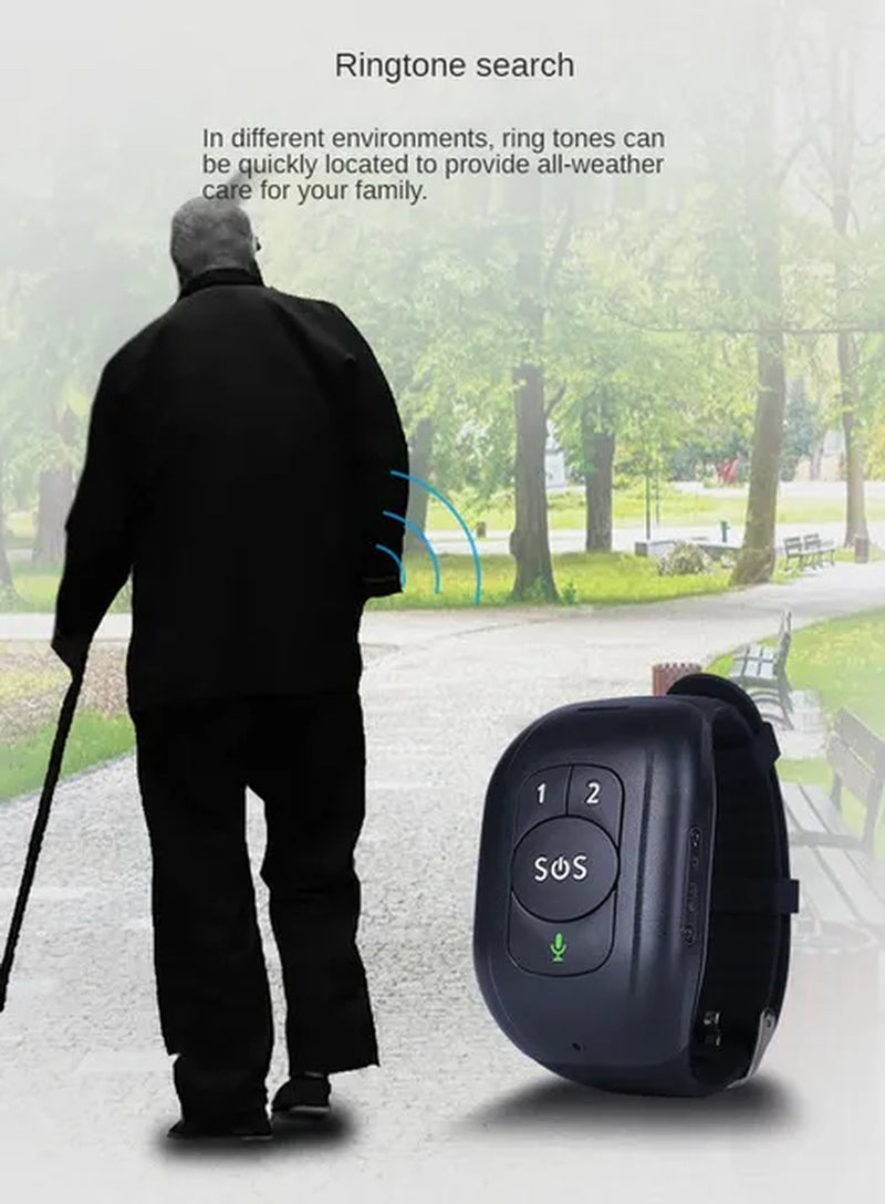 Elderly GPS Positioning Bracelet Waterproof Anti-lost Heart Rate Blood Pressure Body Temperature Dementia Blind Smart Positioning Watch