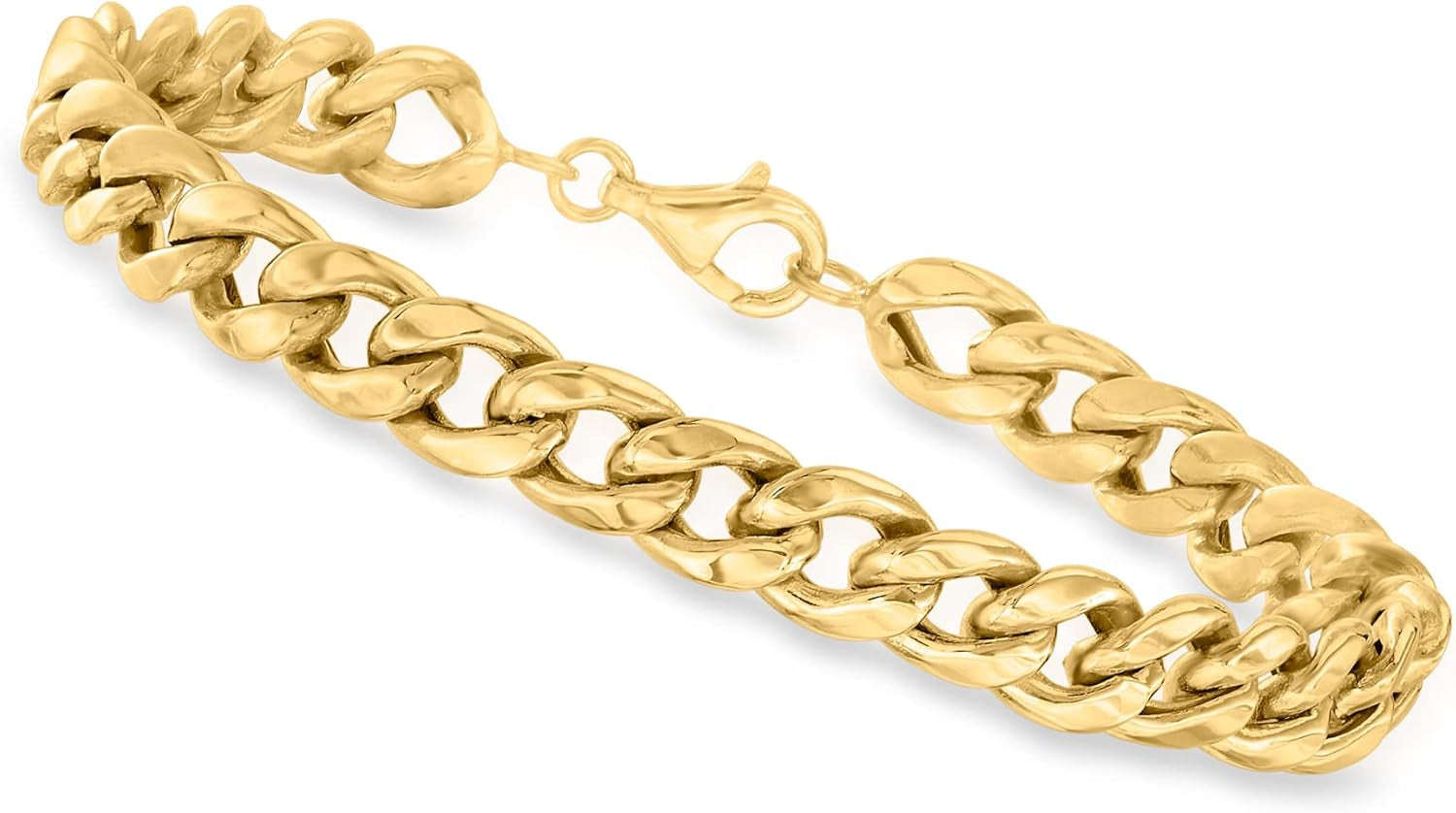 Canaria 10Kt Yellow Gold Curb-Link Bracelet. 7 Inches