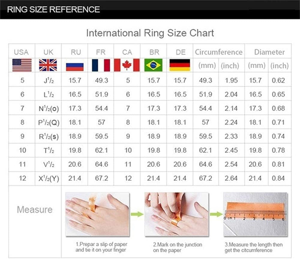 925 Sterling Silver Shiny Full Diamond Gemstone Ring Cubic Zirconia Rings 5 Carat CZ Diamond Multi Row Ring Eternity Engagement Wedding Band Ring for Women (US Code 9)