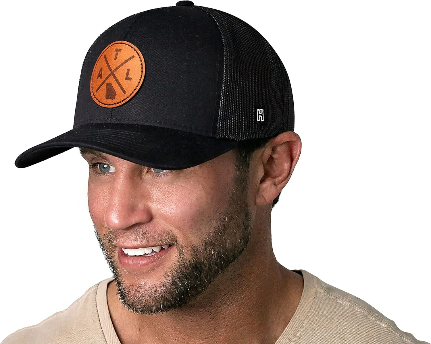 State City Trucker Hat for Men & Women, Adjustable Baseball Hat, Mesh Snapback, Sturdy Outdoor Black Golf Hat