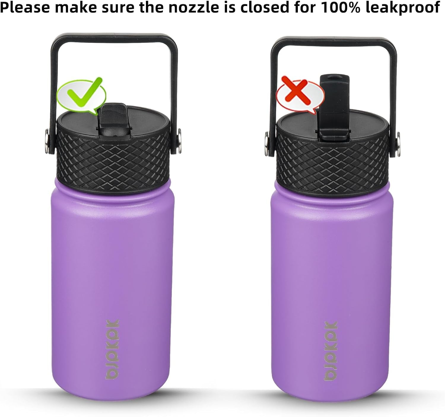 Water Bottle with Straw Lid, 15 Oz Insulated Water Bottle, Stainless Steel Metal Water Bottles, Reusable Leak Proof BPA Free Thermos, Flask, Cups, Macaron-Modena